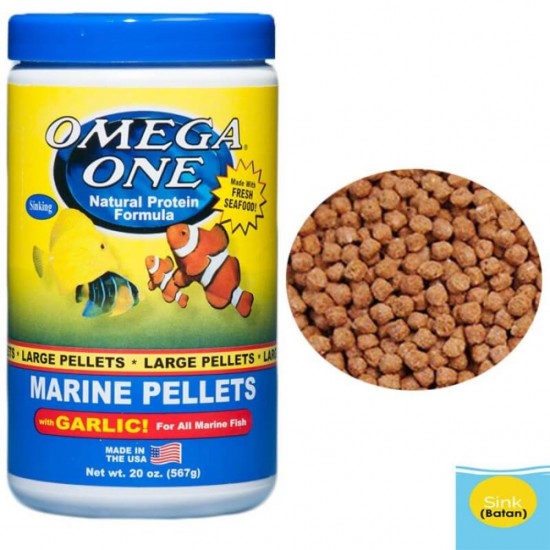 Omega One Garlic Marine Large Pellets 490ml / 231gr.