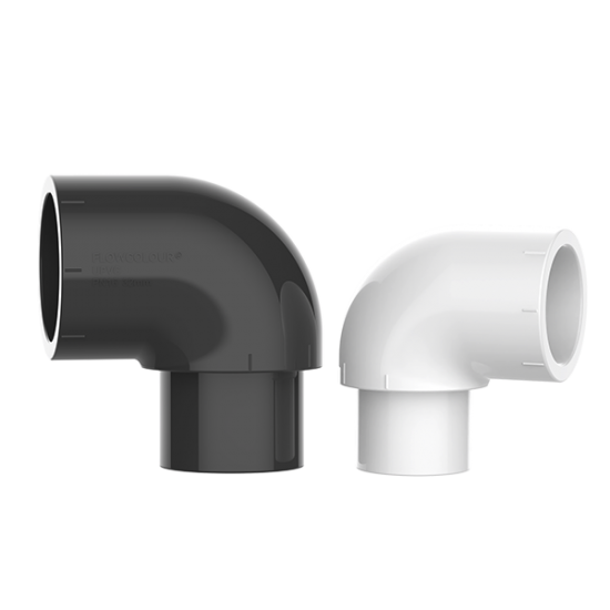 90 Derece Dirsek - Tek Musluklu Dirsek - uPVC - Beyaz