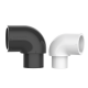 90 Derece Dirsek - Tek Musluklu Dirsek - uPVC - Beyaz