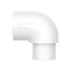 90 Derece Dirsek - Tek Musluklu Dirsek - uPVC - Beyaz
