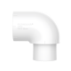 90 Derece Dirsek - Tek Musluklu Dirsek - uPVC - Beyaz
