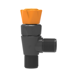 Açılı Vana ( Angle Valve ) - Gri - 1/2 Upvc