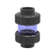 Spring Check Valve - Şeffaf, Gri - uPVC - ( Yaylı Kapak )