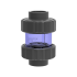 Spring Check Valve - Şeffaf, Gri - uPVC - ( Yaylı Kapak )