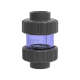 Spring Check Valve - Şeffaf, Gri - uPVC - ( Yaylı Kapak )