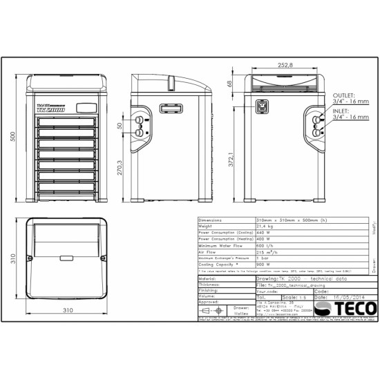 Teco TK 2000 - Soğutucu ( + Isıtma Özelliği )